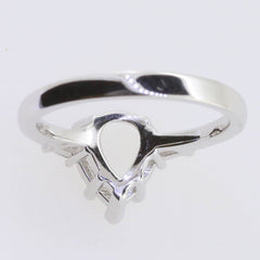Sterling Silver Semi Mount Ring Setting Pear PE 10x8mm Solitaire Bague - Syzjewelry