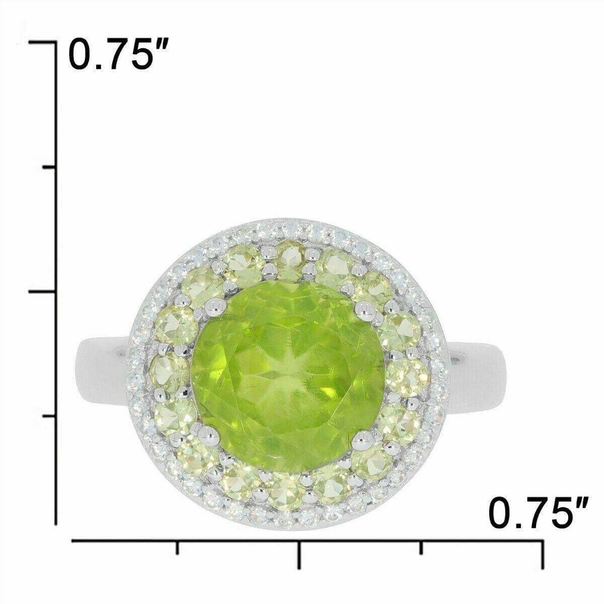 Sterling Silver Semi Mount Ring Setting Round RD 9x9mm White Topaz PJC2318R - Syzjewelry