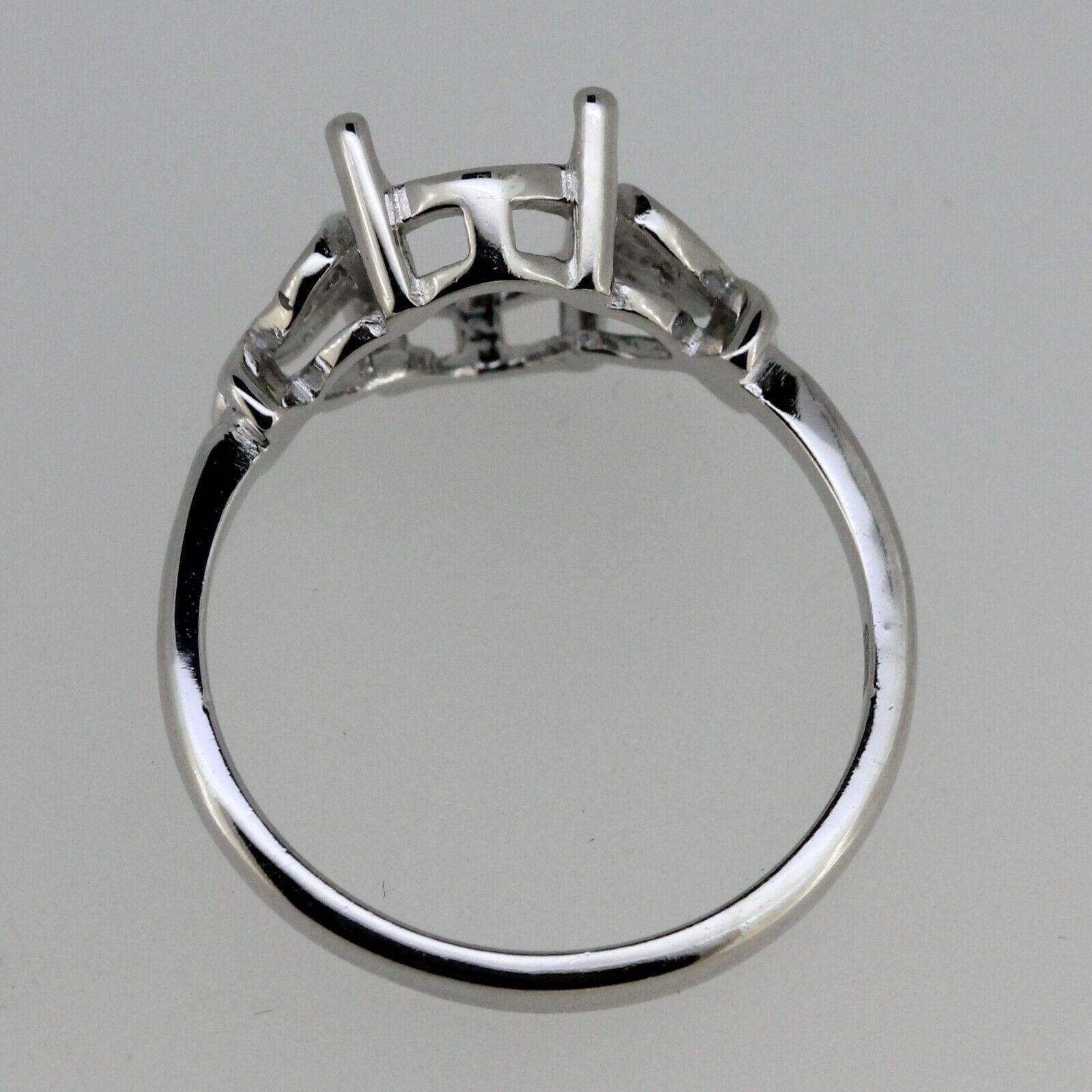 Sterling Silver Semi Mount Ring Setting Oval OV 10x8mm Butterfly Shank - Syzjewelry