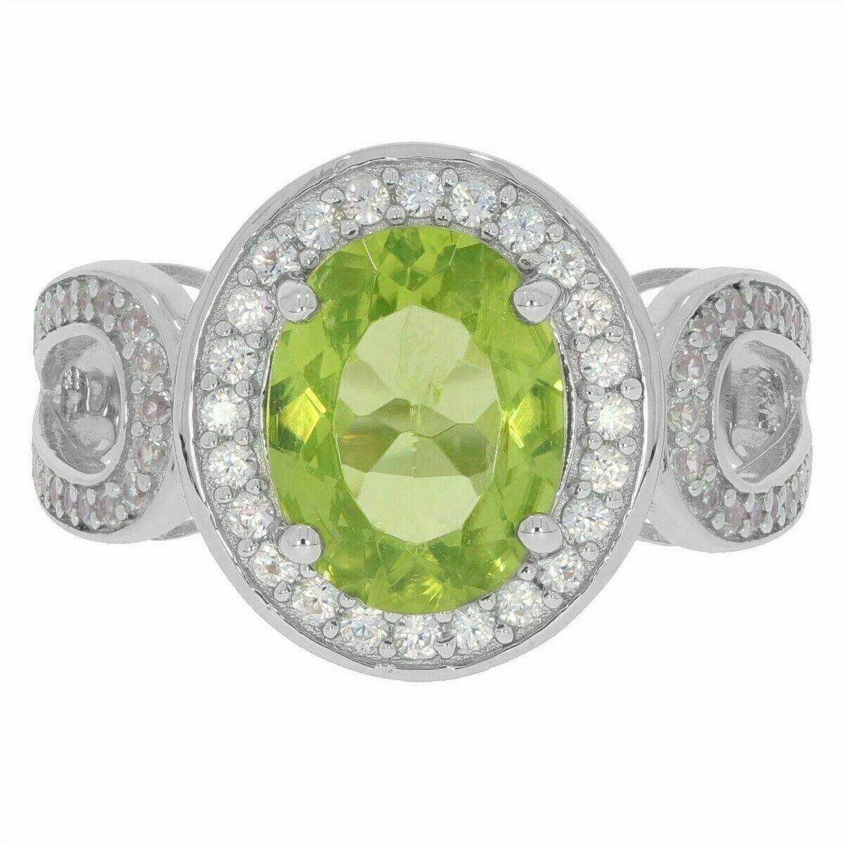 Sterling Silver Semi Mount Ring Setting OV 10x8mm White Topaz White Topaz N0 - Syzjewelry