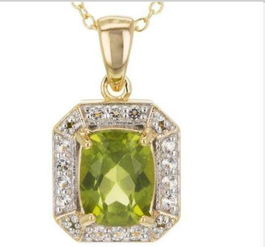 Sterling Silver Semi Mount Pendants Setting CU9X7mm White Topaz - Syzjewelry