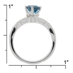 Sterling Silver Semi Mount Ring Setting Round RD 6X6mm Cross Shank White Top - Syzjewelry