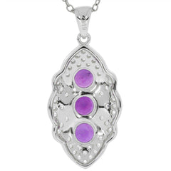 Sterling Silver Semi Mount Pendants Setting Round RD 5x5mm White Topaz - Syzjewelry