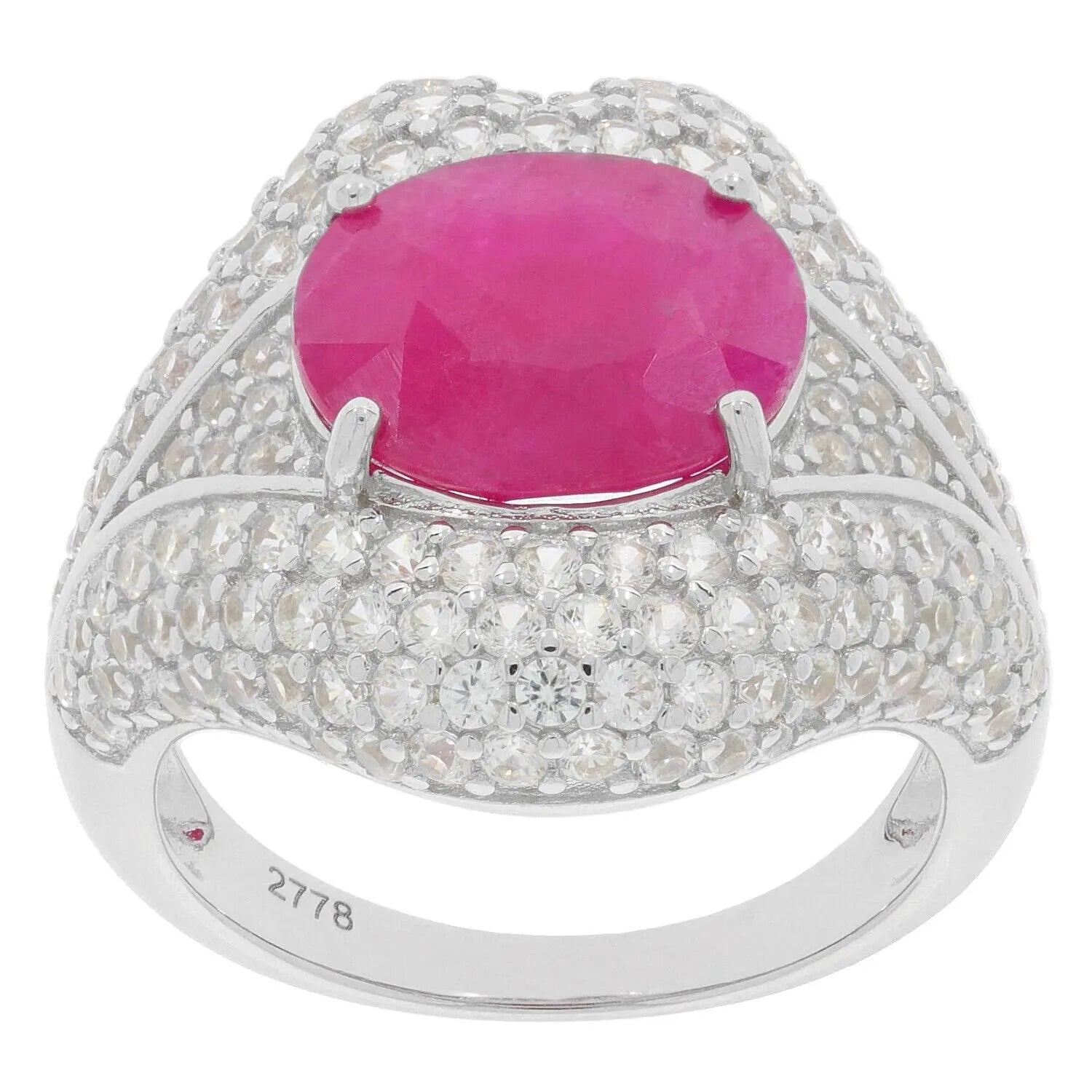 Sterling Silver Semi Mount Ring Setting Oval OV 12X10mm White Topaz - Syzjewelry