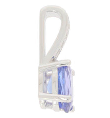 Sterling Silver Semi Mount Pendant Setting Oval OV 7x5mm White Topaz Solid - Syzjewelry