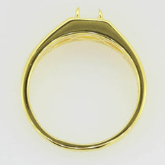 Men's Ring Settings Ring Mounting 10K Yellow Gold Oval OV 8X6mm - Syzjewelry