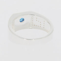 Men's Sterling Silver Semi Mount Ring Setting Round RD 4x4mm - Syzjewelry