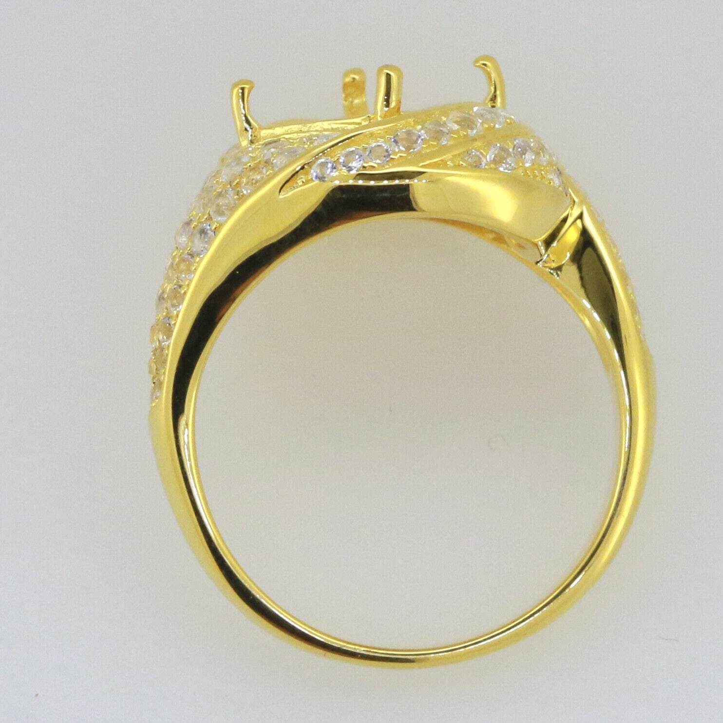 Sterling Silver Semi Mount Ring Setting Princess SQ 8X8mm White Topaz - Syzjewelry