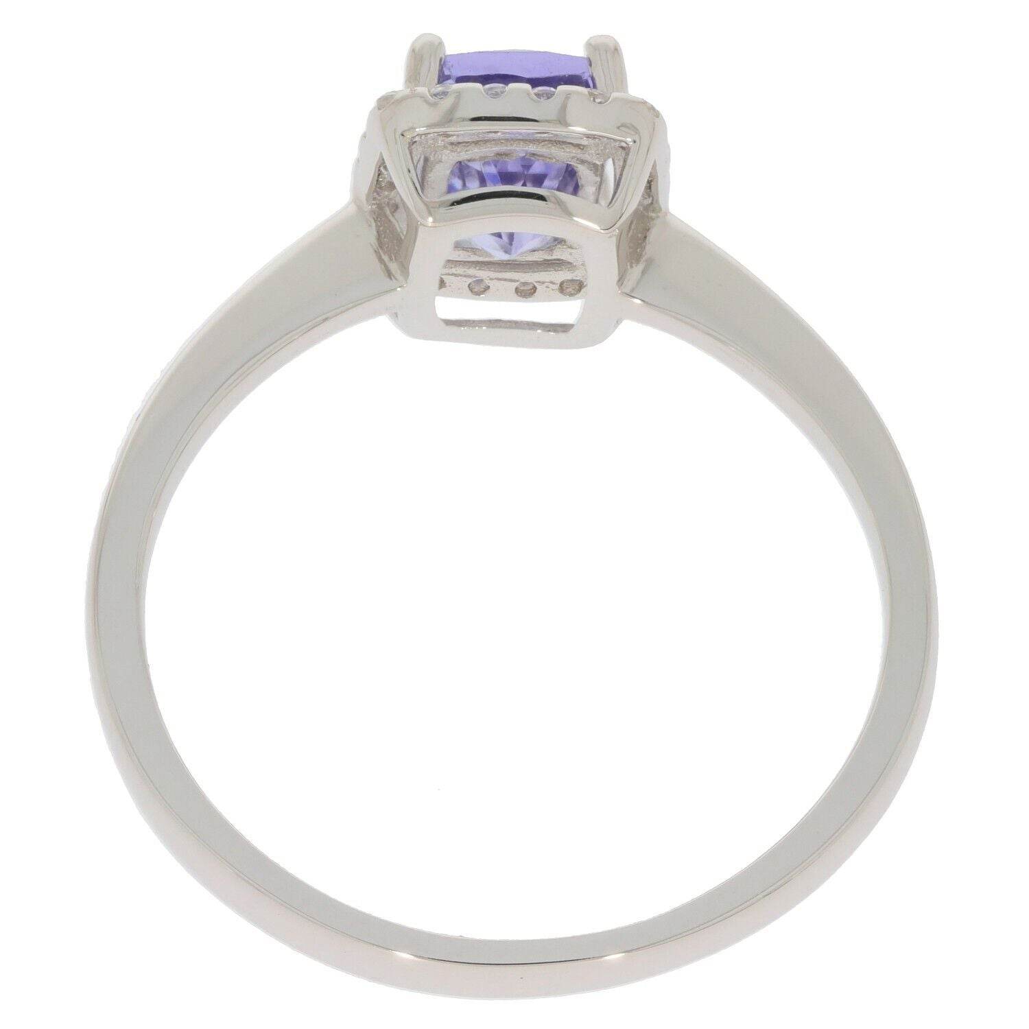 Sterling Silver Semi Mount Ring Setting Cushion CU 7X5mm Halo Solitaire - Syzjewelry