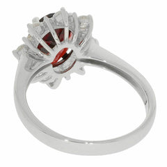 Sterling Silver Semi Mount Ring Setting OV 10X8mm Halo White Topaz - Syzjewelry