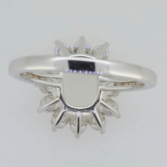 14K White Gold Semi Mount Ring Setting Cushion CU 9x7mm GTL20279R14KW - Syzjewelry