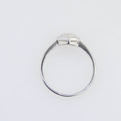 Delicate Sterling Silver Heart Shape Moissanite Ring White Topaz - Syzjewelry