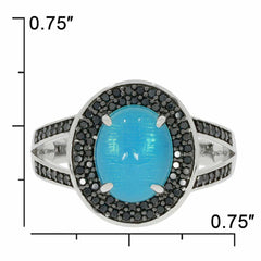 Sterling Silver Semi Mount Ring Setting Cab Oval OV 10X8mm Double Halo - Syzjewelry