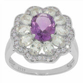 Sterling Silver Semi Mount Ring Setting Oval OV 9x7mm White Topaz PJC2117R - Syzjewelry