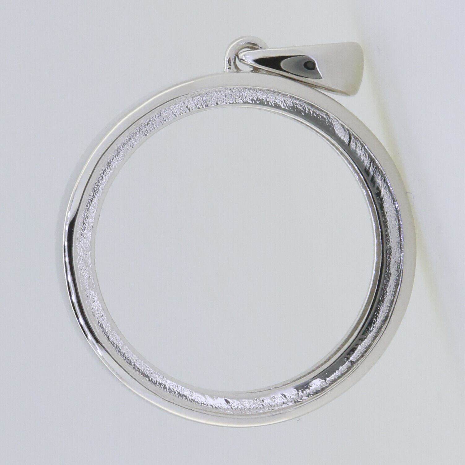 14K White Gold Semi Mount Pendant Setting Gemstone Shaker Locket Pendant - Syzjewelry