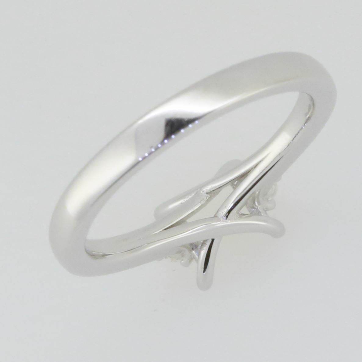 14K White Gold Semi Mount Ring Setting Princess SQ 5.5X5.5mm - Syzjewelry