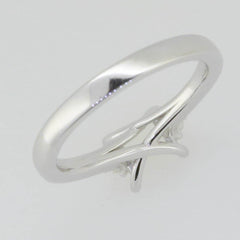 14K White Gold Semi Mount Ring Setting Princess SQ 5.5X5.5mm - Syzjewelry