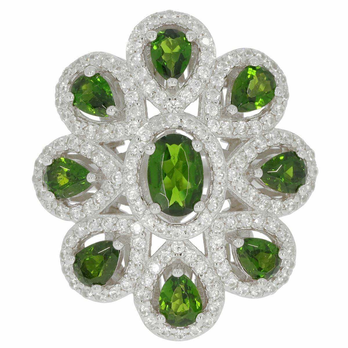 Sterling Silver Semi Mount Ring Setting OV 6X4mm White Topaz Solid - Syzjewelry