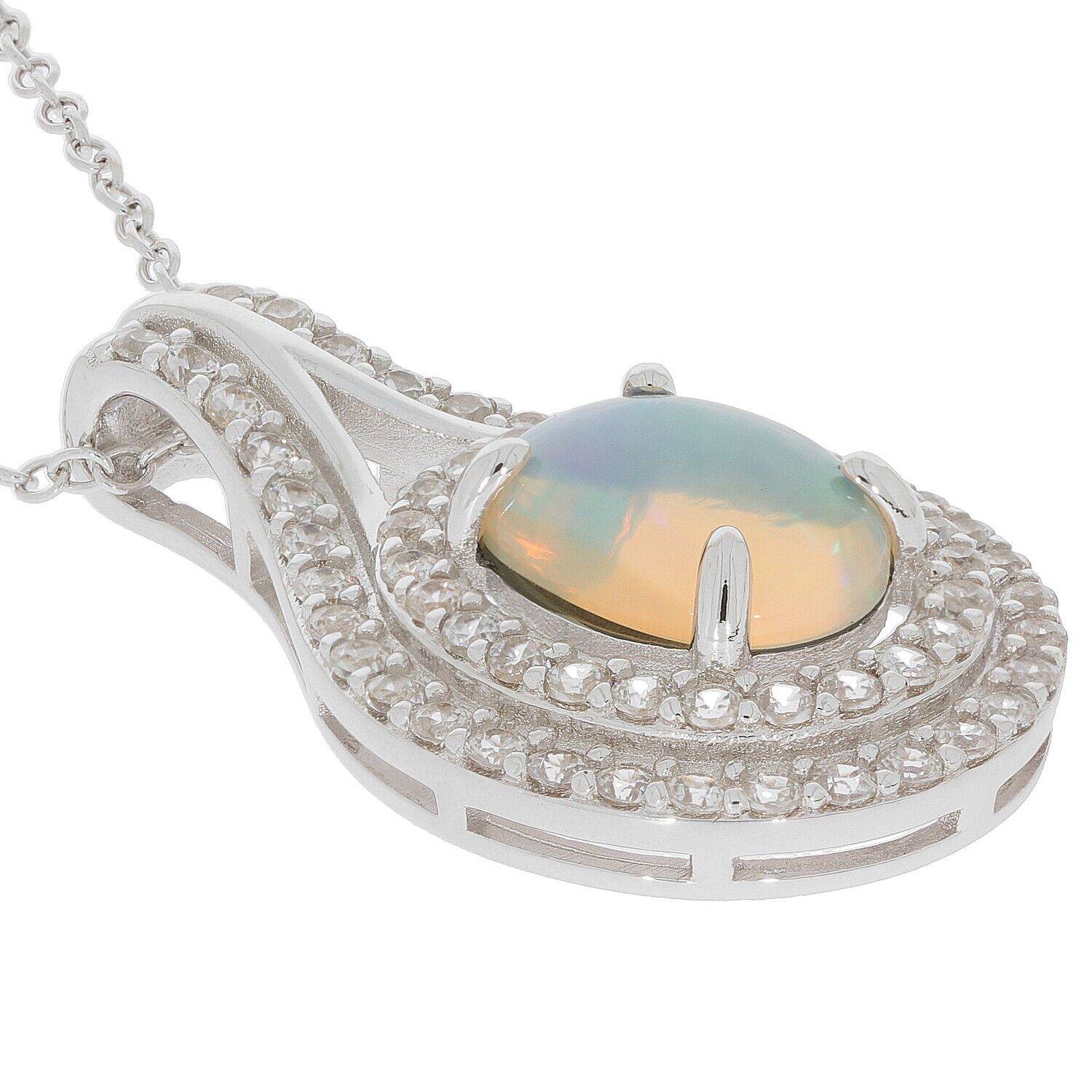 Sterling Silver Semi Mount Pendant Setting Cab Oval OV 10X8mm Topaz Halo - Syzjewelry
