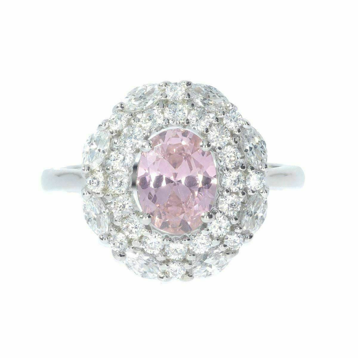 Sterling Silver Semi Mount Ring Setting OV 8X6mm White Topaz N0053PJC0638R - Syzjewelry