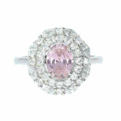 Sterling Silver Semi Mount Ring Setting OV 8X6mm White Topaz N0053PJC0638R - Syzjewelry