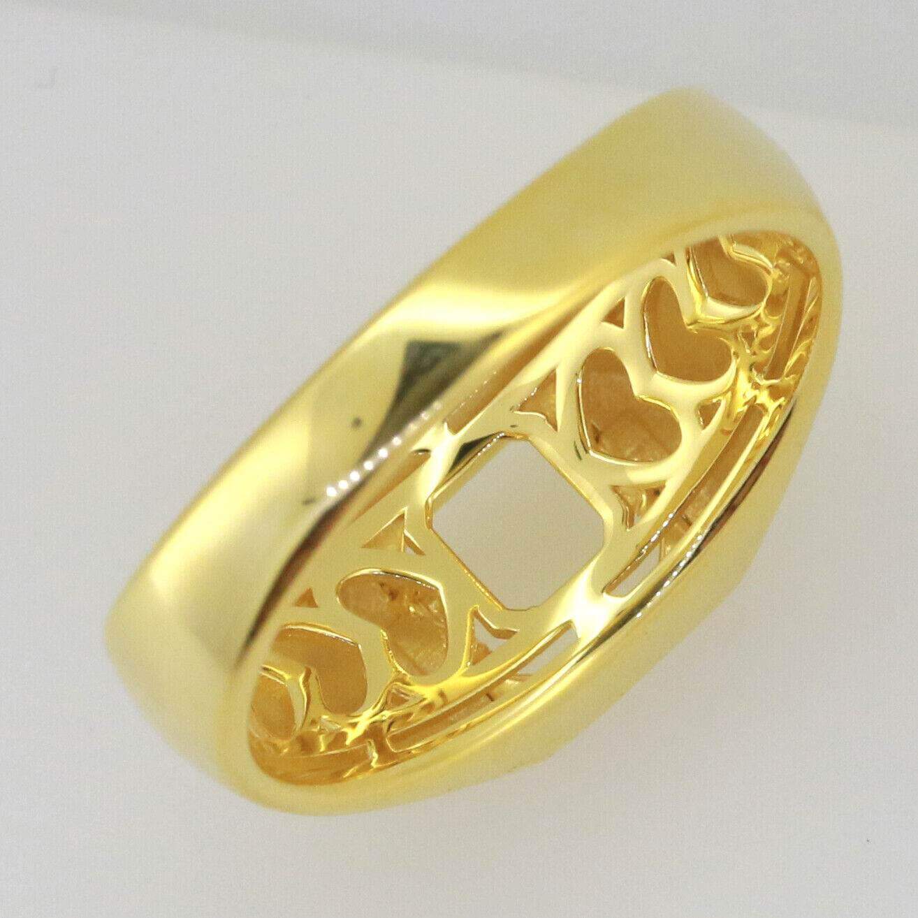 Men's Ring Settings Sterling Silver Ring Mounting Asscher Square Emerald SQ 8x8m - Syzjewelry