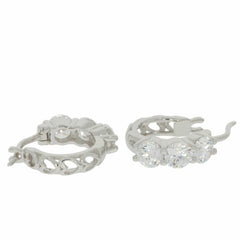 Sterling Silver Semi Mount Earrings Setting RD 5x5mm French Clip - Syzjewelry