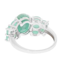 Sterling Silver Semi Mount Ring Setting Oval OV 10X8mm White Topaz - Syzjewelry