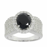 Sterling Silver Semi Mount Ring Setting Oval OV 10x8mm Halo White Topa - Syzjewelry