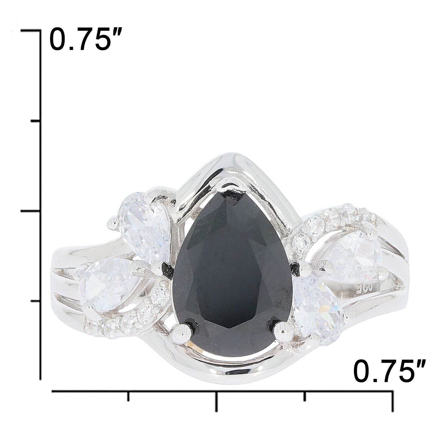 Sterling Silver Semi Mount Ring Setting Pear PE 10X7mm Moissanite - Syzjewelry