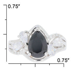 Sterling Silver Semi Mount Ring Setting Pear PE 10X7mm Moissanite - Syzjewelry