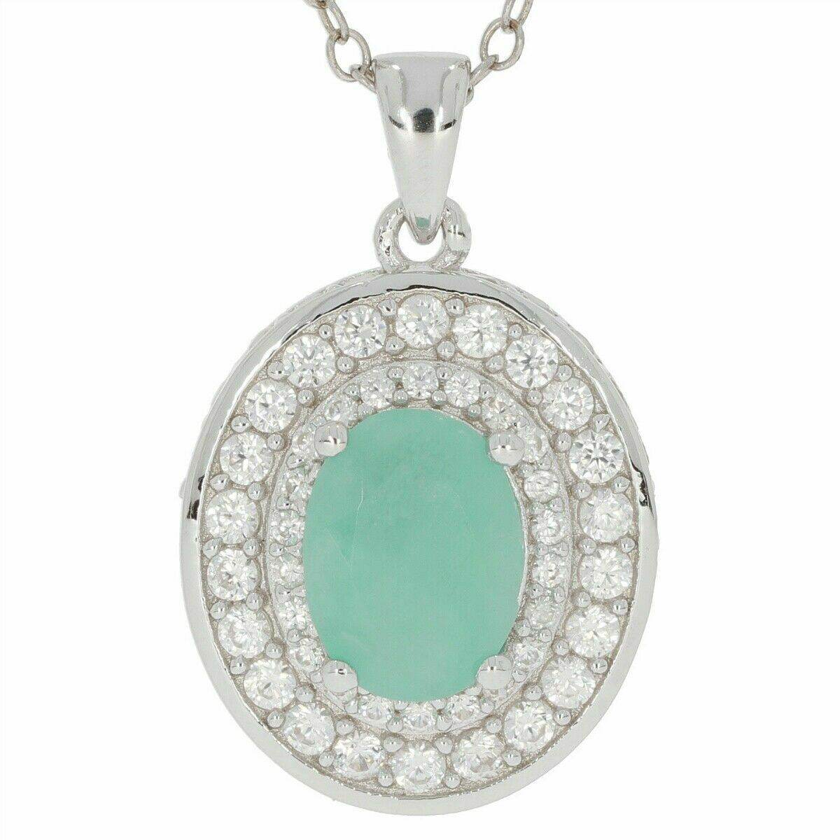 Sterling Silver Semi Mount Pendant Setting OV 8X6mm Triple Halo Topaz Solid - Syzjewelry