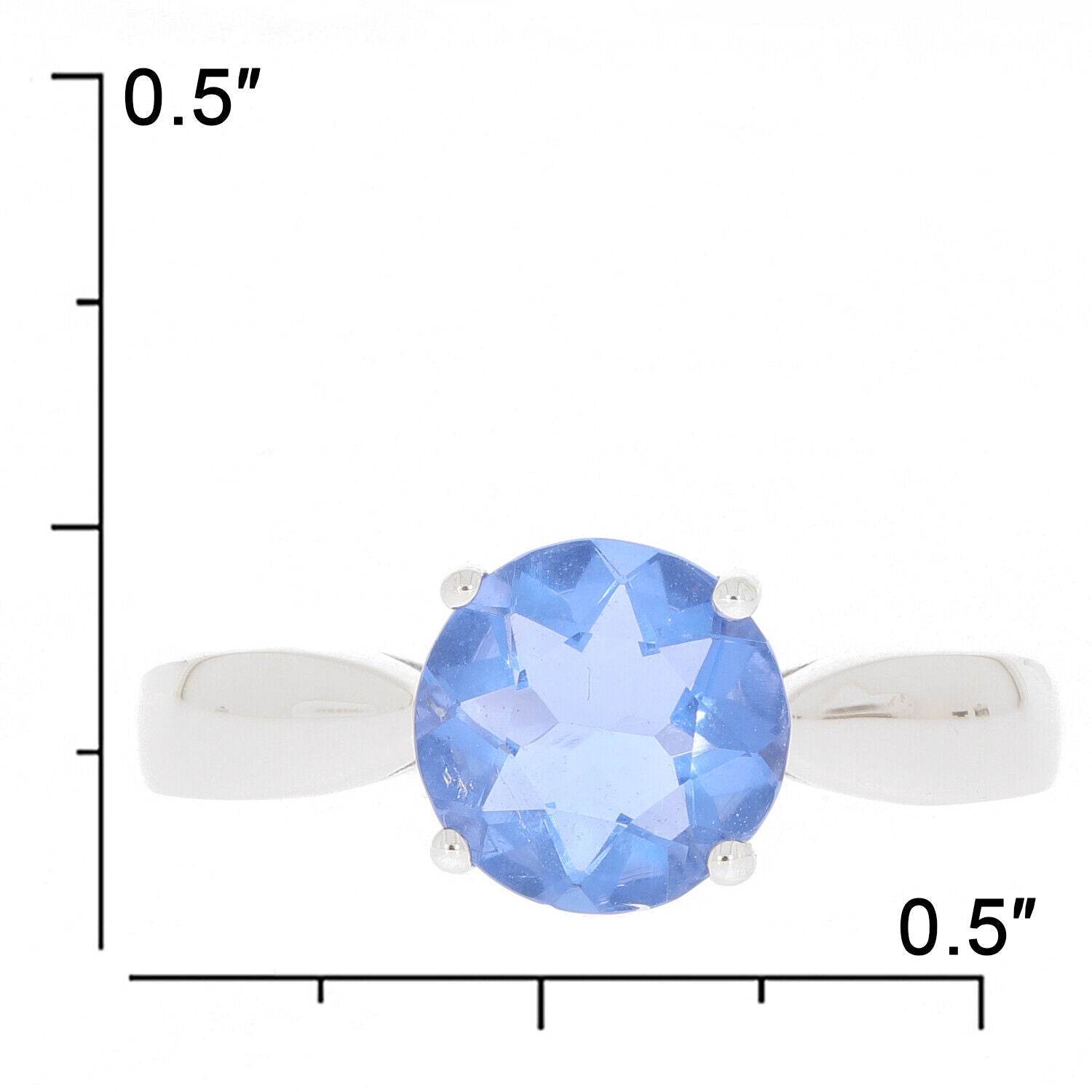 Sterling Silver Semi Mount Ring Setting Round RD 8x8mm White Topaz PJC4624R - Syzjewelry