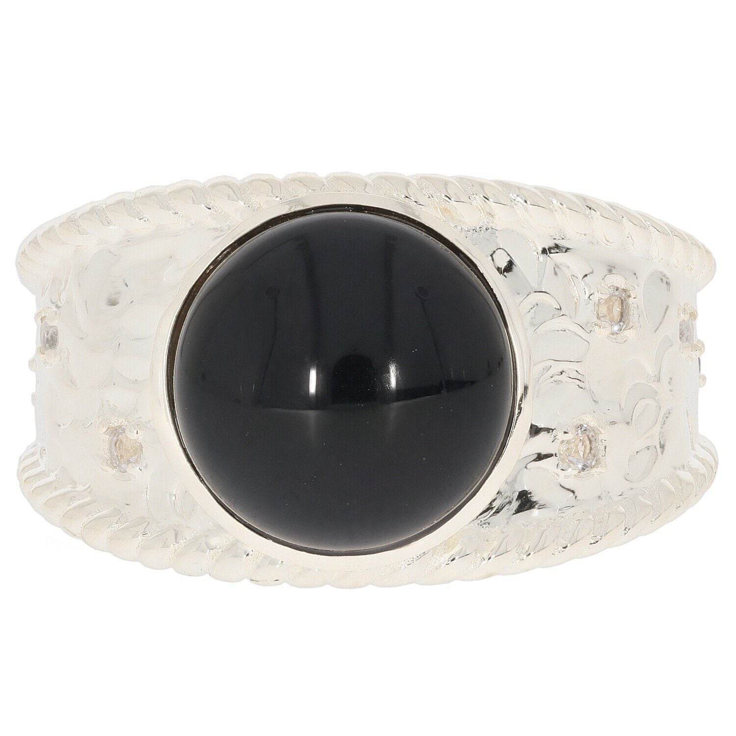 Sterling Silver Semi Mount Ring Setting Round RD 10X10mm Cabochon - Syzjewelry