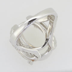 Sterling Silver Semi Mount Ring Setting Oval OV 18x13mm Split Shank White Topaz - Syzjewelry