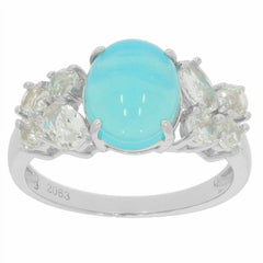 Sterling Silver Semi Mount Ring Setting Oval OV 10x8mm White Topaz N0202PJC2 - Syzjewelry