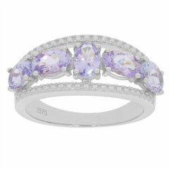 Sterling Silver Semi Mount Ring Setting Oval OV 6x4mm White Topaz - Syzjewelry