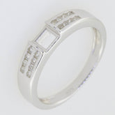 Sterling Silver Semi Mount Ring Setting Princess SQ 4.5mm Band Ring 20967 - Syzjewelry