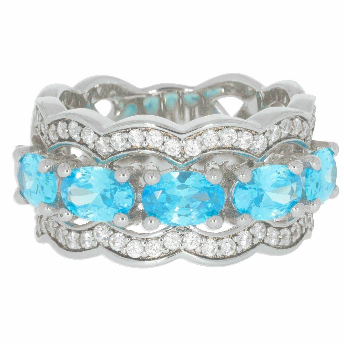 Sterling Silver Semi Mount Ring Setting OV 6X4mm White Topaz - Syzjewelry