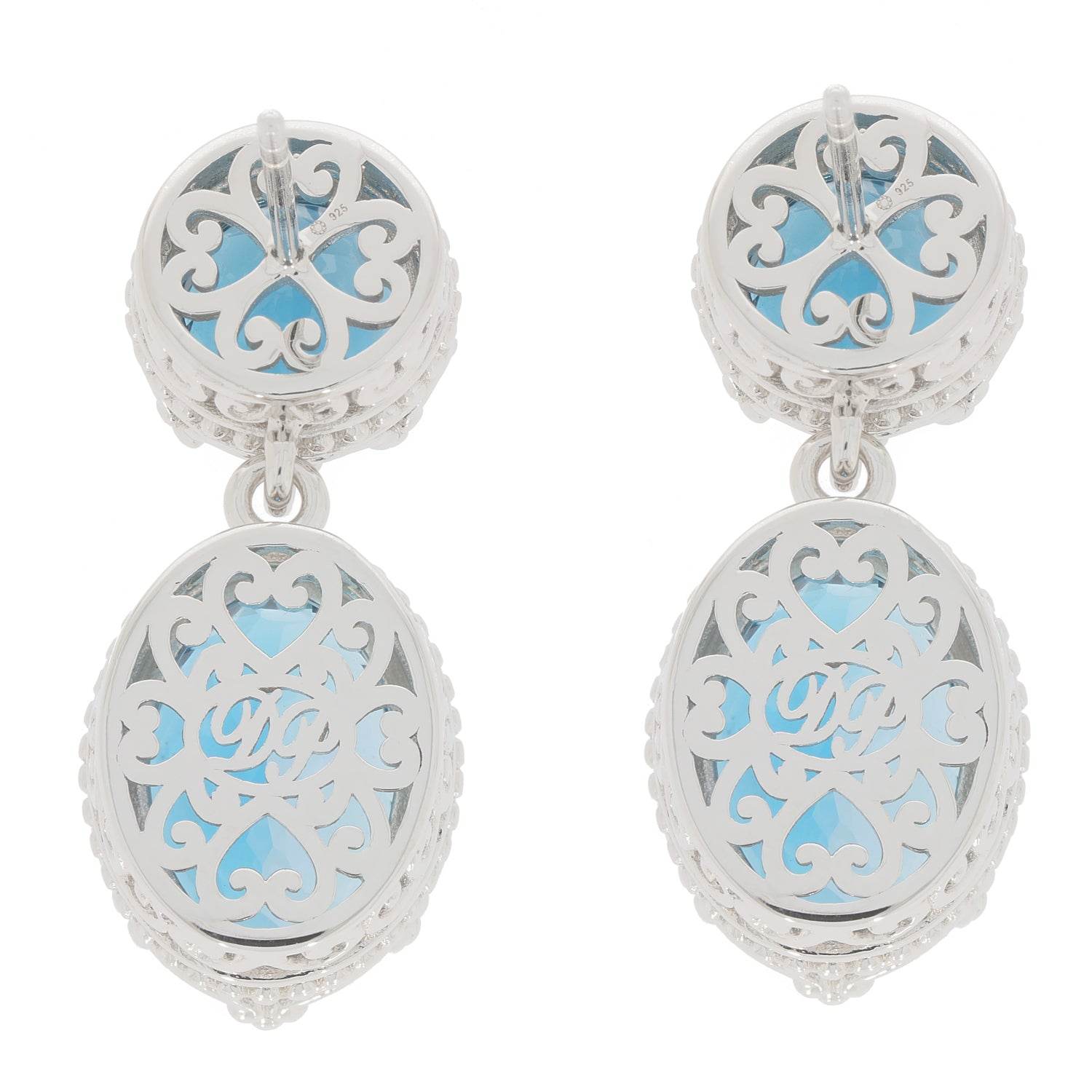 Sterling Silver Semi Mount Earrings Setting Oval OV 14X10mm - Syzjewelry