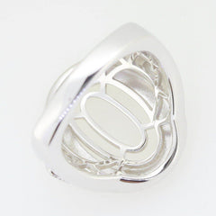Sterling Silver Semi Mount Ring Setting Cabochon Oval OV 16X12mm Milgrain - Syzjewelry