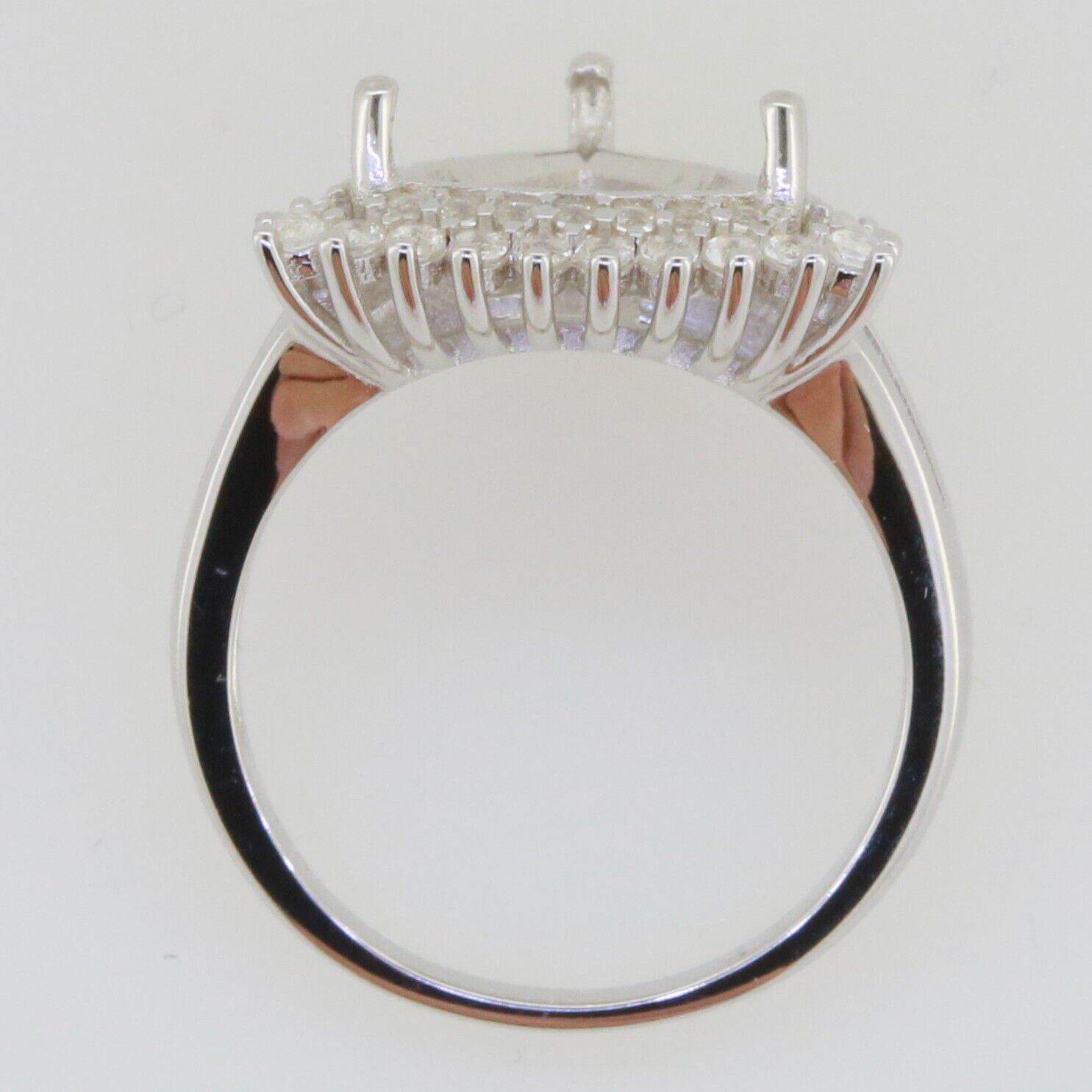 Sterling Silver Semi Mount Ring Setting Trillion Tri 10x10mm Moissanite - Syzjewelry