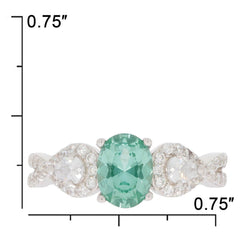 Sterling Silver Semi Mount Ring Setting Oval OV 8X6mm Cross Shank - Syzjewelry