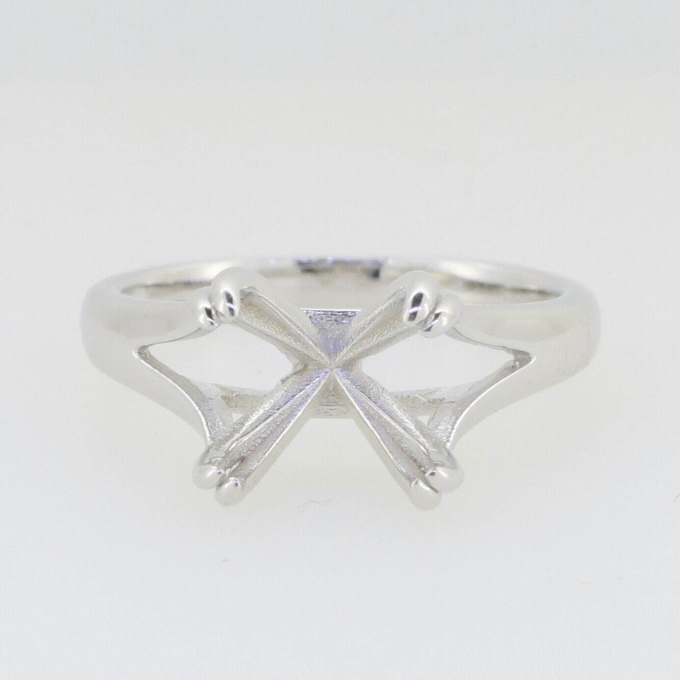 Sterling Silver Semi Mount Ring Setting Round RD 11x11mm 2061 - Syzjewelry