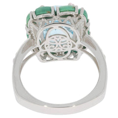 Sterling Silver Semi Mount Ring Setting Cushion CU 14X10mm OV 5x3mm Halo Euro Shank - Syzjewelry