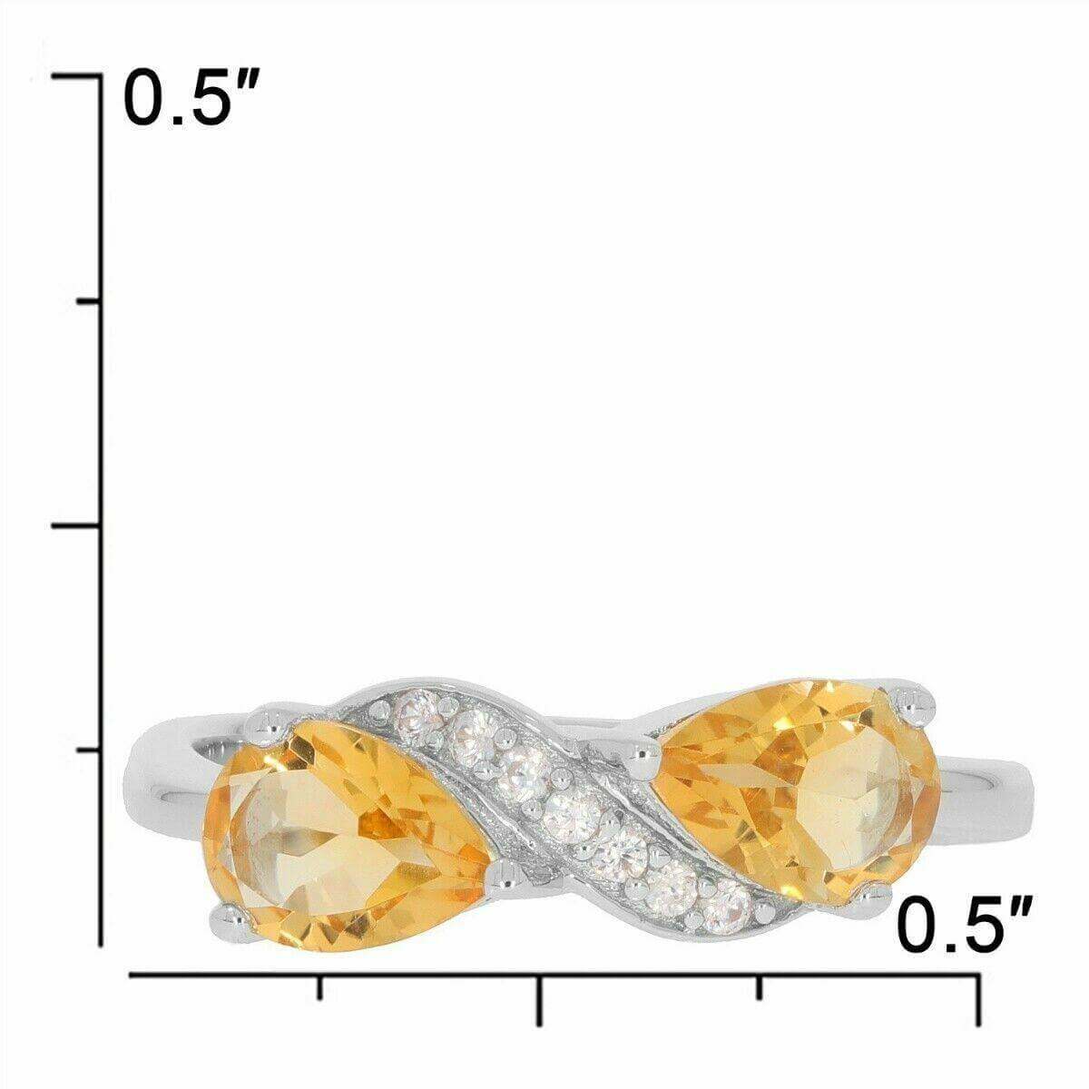 Sterling Silver Semi Mount Ring Setting Pear PE 7x5 mm White Topaz - Syzjewelry