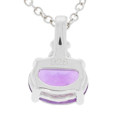 Sterling Silver Semi Mount Pendant Setting Oval OV 8X6mm White Topaz 24124 - Syzjewelry