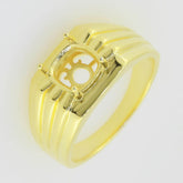 Men's Ring Settings Ring Mounting 10K Yellow Gold Cushion CU 8X8mm PJC19575R14KY - Syzjewelry