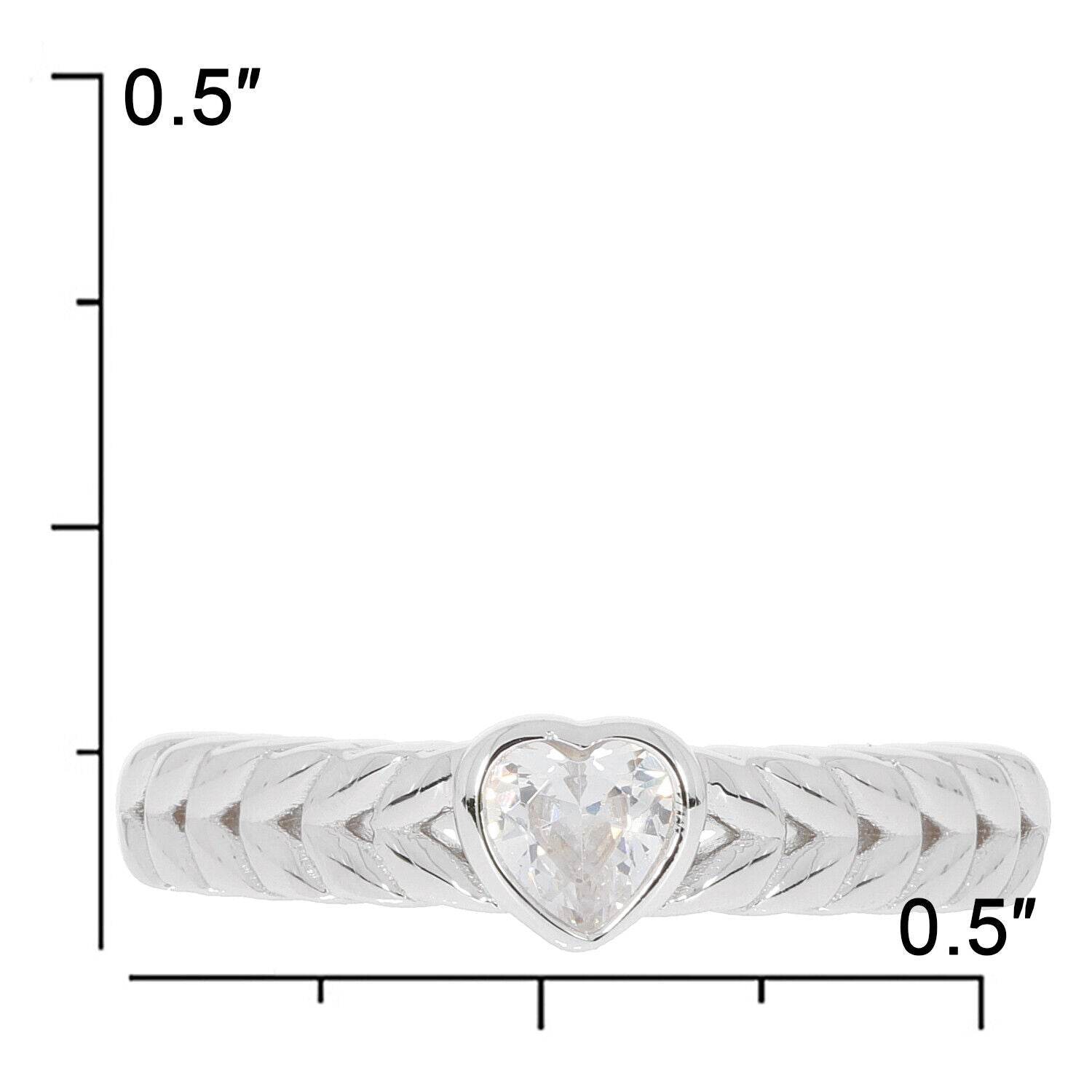 Sterling Silver Semi Mount Ring Setting Heart HT 4X4mm - Syzjewelry