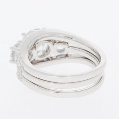 3 piece Set Sterling Silver Semi Mount Ring Setting Round RD 8x8mm Wh - Syzjewelry